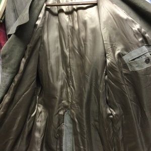 Vintage Suede Trench Coat Mens Size 44